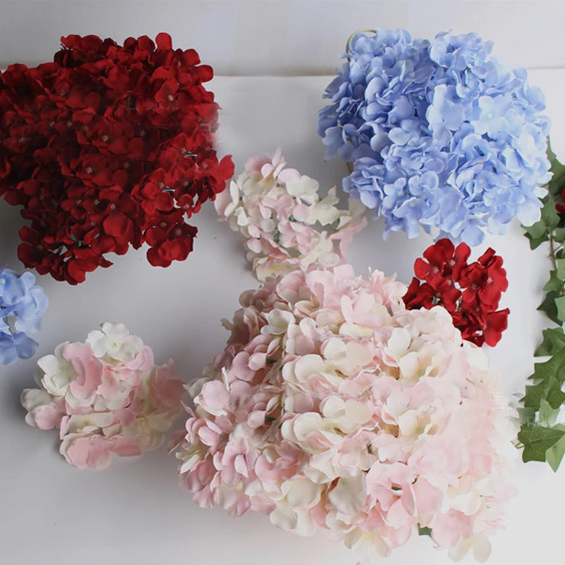 Мода 15 см большая Гортензия голова искусственные цветы букет поддельная