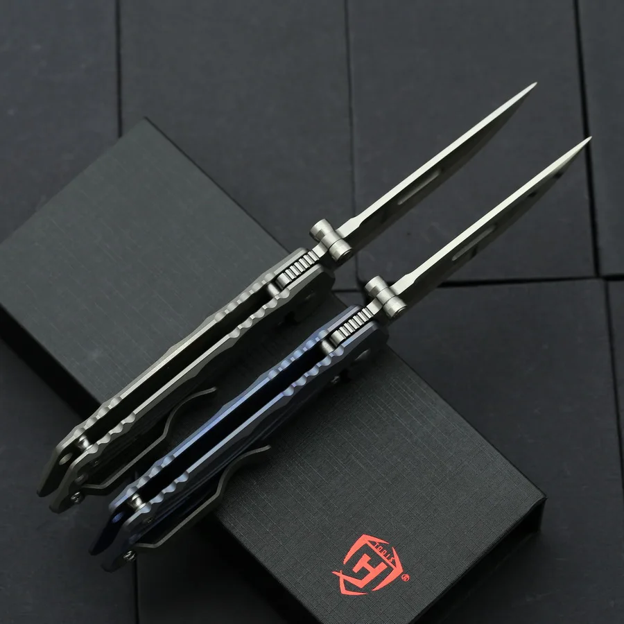 Складной нож BEKETEN M390 steel HT02 flipper титановая ручка карманный подарочный для кемпинга