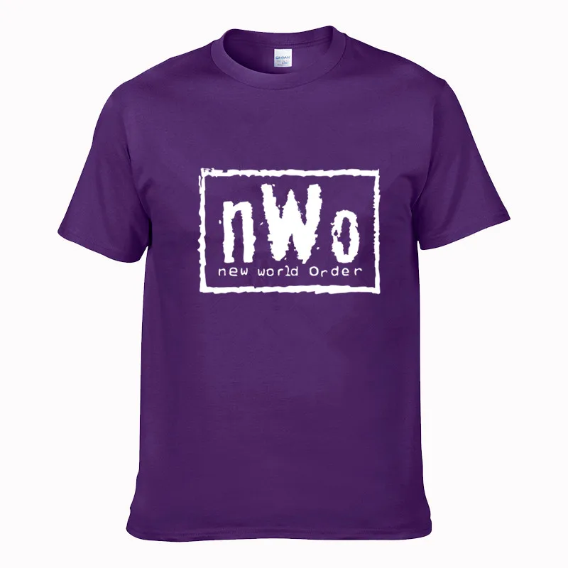 68pk Мужская WCW борьбы NWO новый мир чернил Вольфпак черная футболка мужские