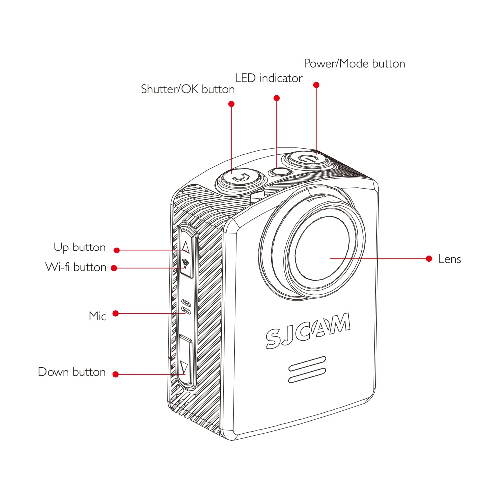Экшн камера SJCAM M20 Air Sports DV 1080P 30fps NTK96658 12MP 170 градусов широкоугольный объектив Мини