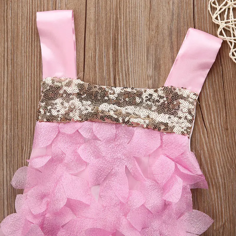 Боди для маленьких девочек розовое боди новорожденных милое летнее Тюлевое