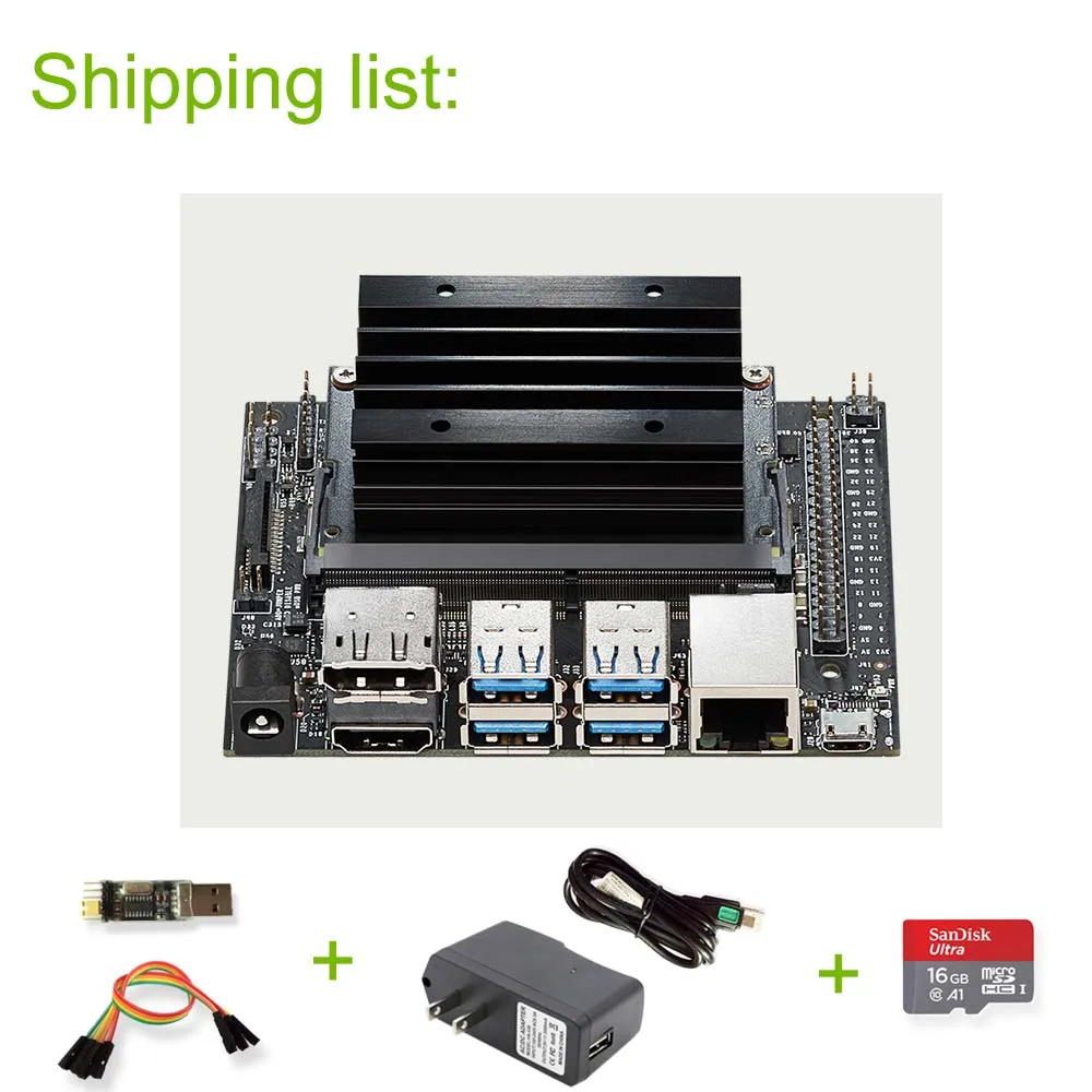 Комплект 2 NVIDIA Jetson Nano Developer Kit для articial Intelligence Deep Learning AI Computing, поддержка PyTorch, TensorFlow Jetbot - Комплект: Комплект 2