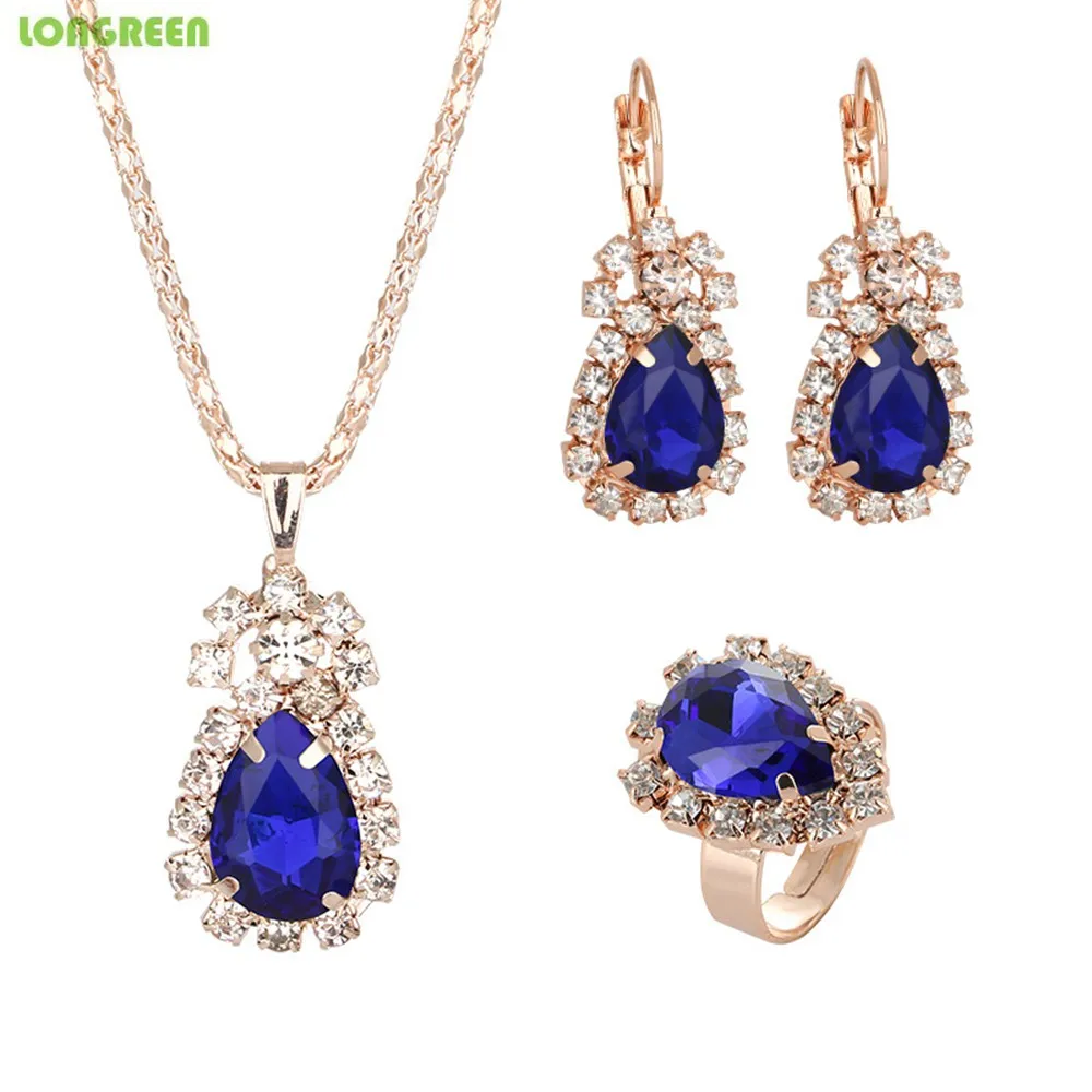 Набор свадебных украшений с кубическим цирконием для женщин и девушек ожерелье