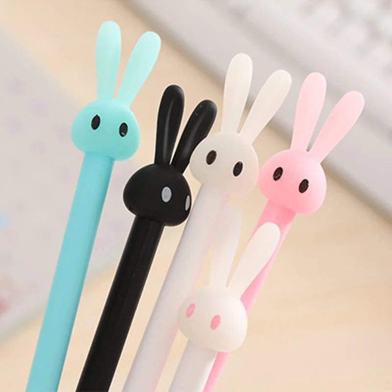 24 шт., набор шариковых ручек Kawaii Animal Rabbit, милый зайчик, Coniglio, ручка, креативный стилус для женщин, мужчин, канцелярские принадлежности, Рождество