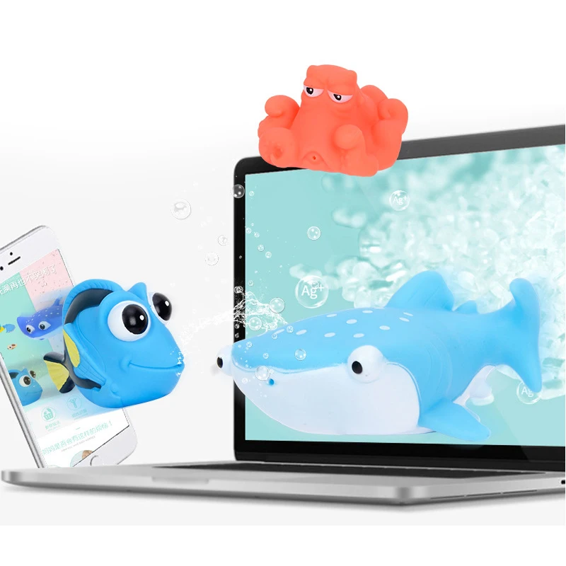 8 шт./компл. детские игрушки для ванной милые животные детей ПВХ FloatKids Забавный