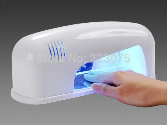 

Hot Professional White 9W Nail Art Gel Cure Curing UV Lamp Dryer w/ 1 Bulb 110V 220V