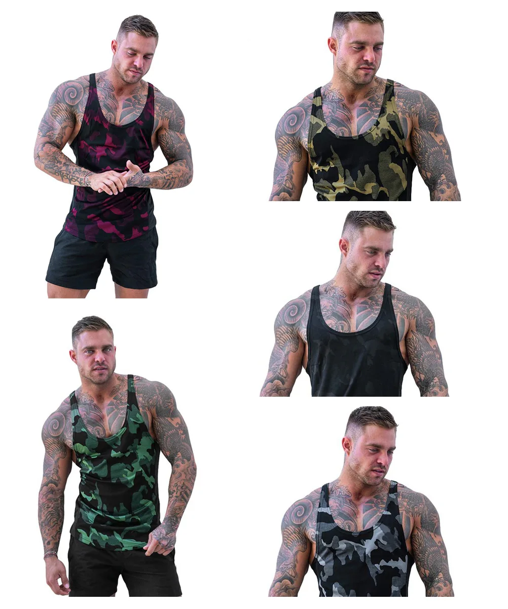 Мужской Камуфляжный жилет для фитнеса дышащая быстросохнущая одежда спортивный