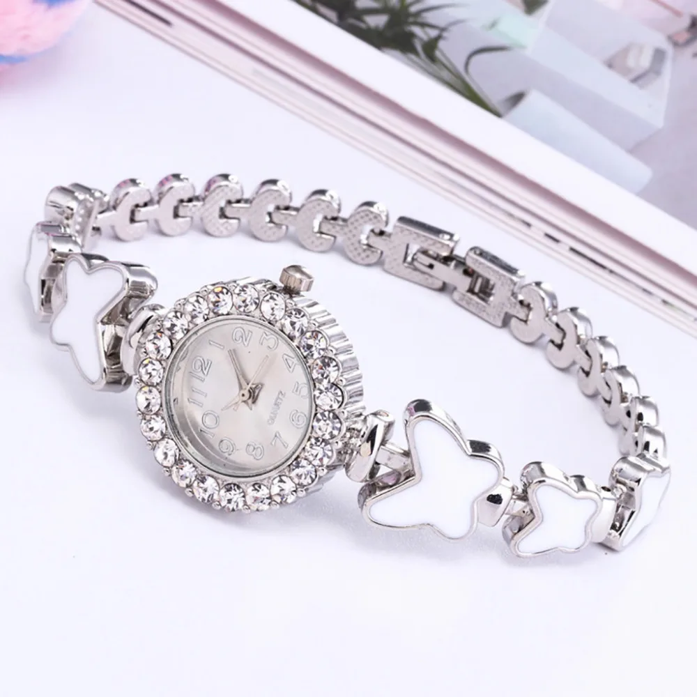 Женские часы Reloj hombre круглый бриллиантовый браслет Аналоговые кварцевые
