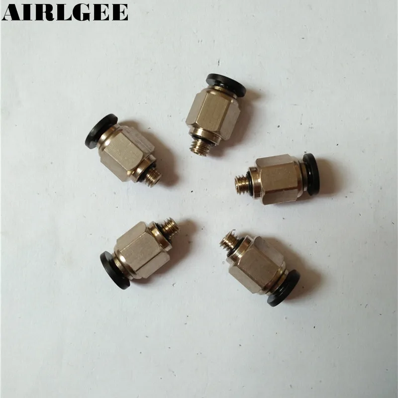 5 шт. высококачественный Пневматический воздушный Коннектор с наружной резьбой 4