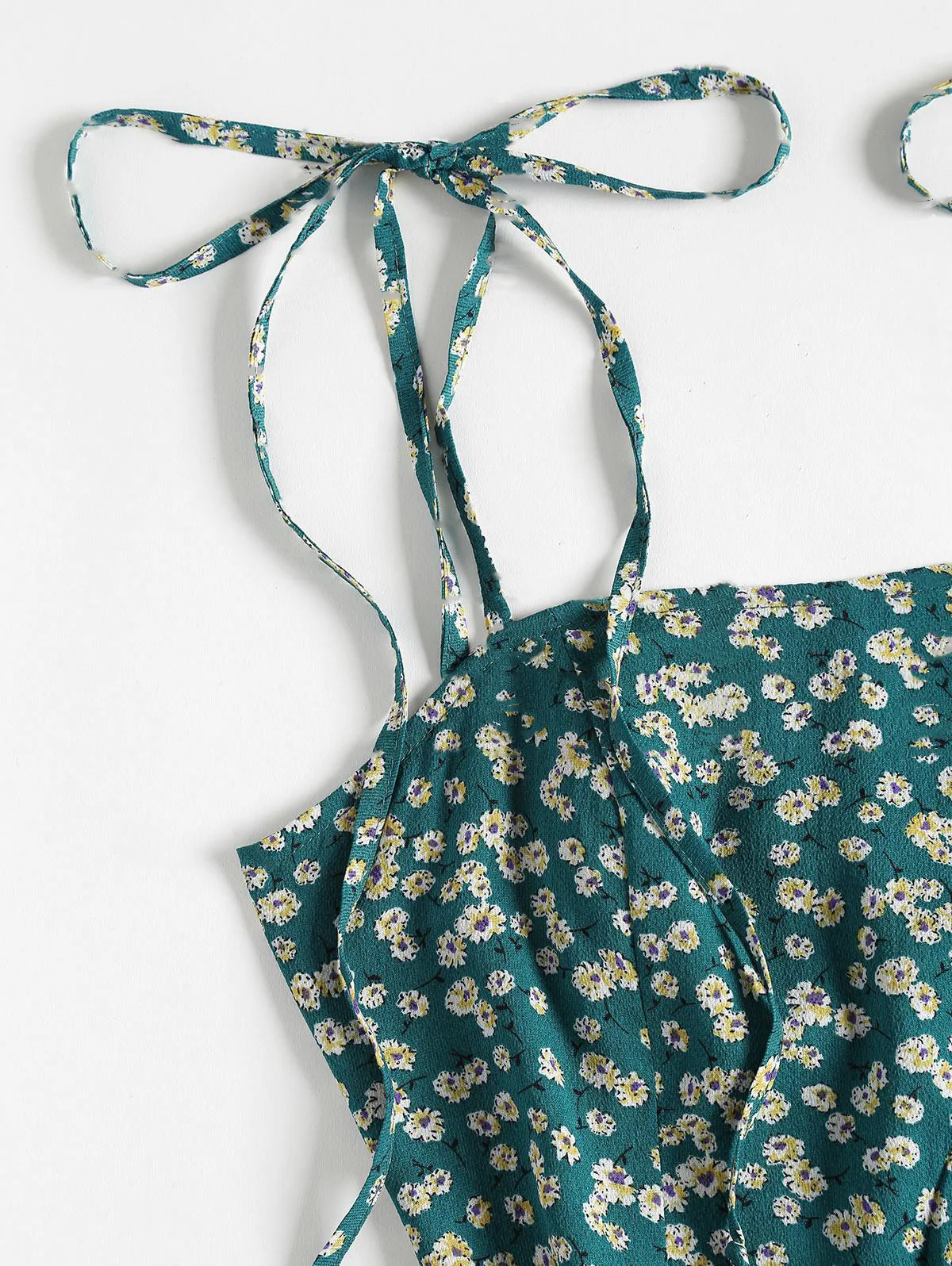 Летнее платье с цветочным принтом ТРАПЕЦИЕВИДНОЕ ПЛАТЬЕ на тонких бретельках