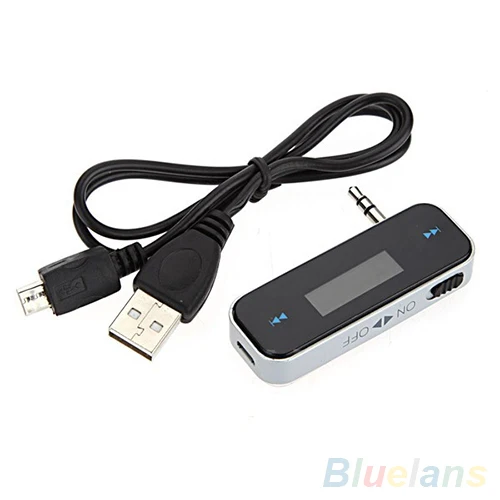 Беспроводной 3 5 мм Автомобильный ЖК-дисплей FM передатчик кабель для iPhone 4S 5S 6 ipod