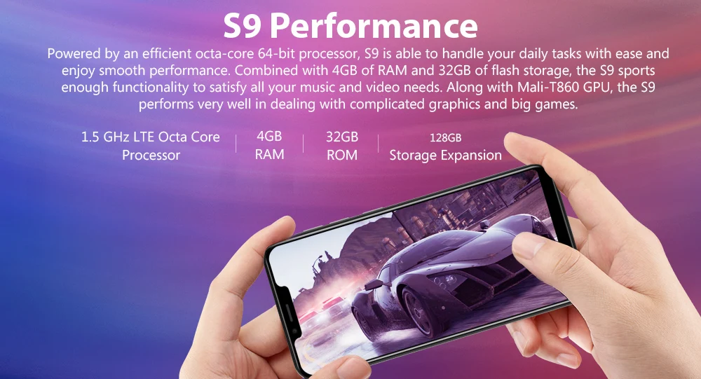 LEAGOO S9 Android 8,1 восьмиядерный смартфон 4 Гб ОЗУ 32 Гб ПЗУ 5,8" HD+ ips MTIK6750 13 МП Двойная тыловая камера 3300 мАч 4G мобильный телефон