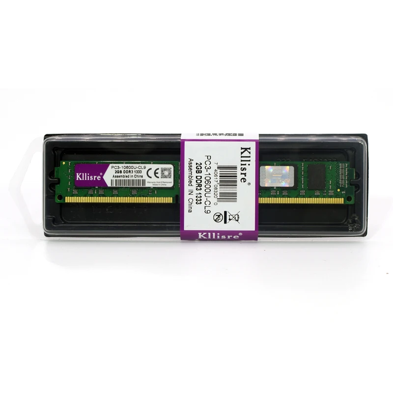 Kllisre 2 ГБ ddr3 ram 1333 МГц оперативная память для рабочего стола, не ECC система, высокая совместимость