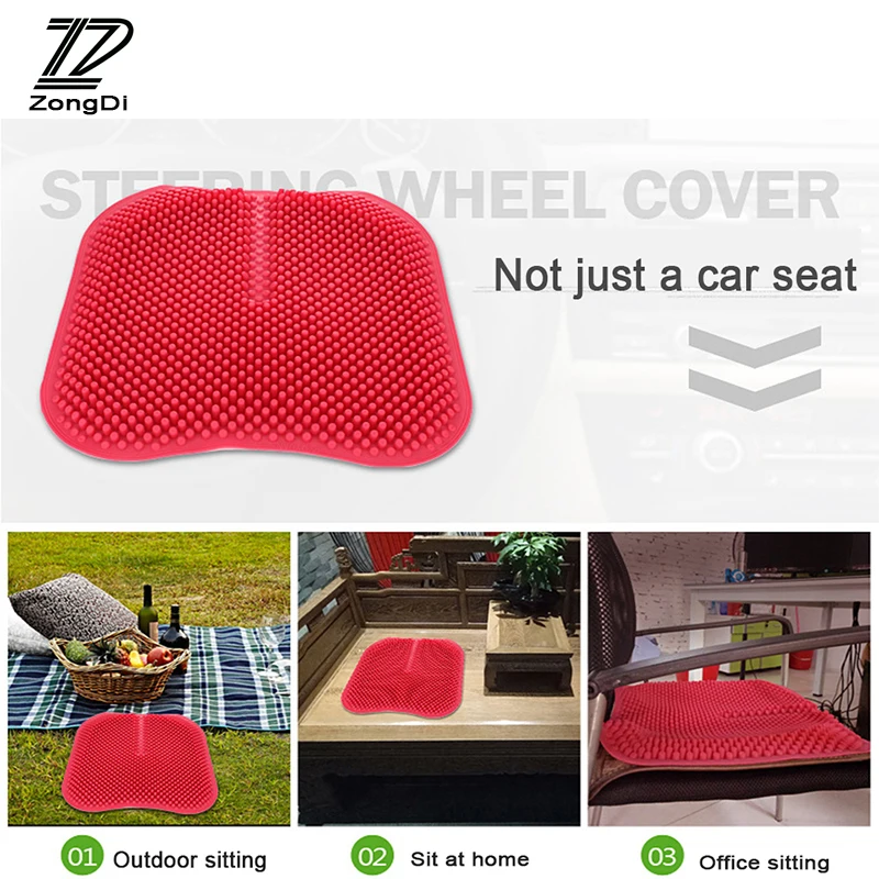ZD Silicone Anti-skid massage cushion car seat cover For Audi A4 B6 B8 VW Passat B5 B7 Skoda Octavia A7 A5 Renault Megane 2 3
