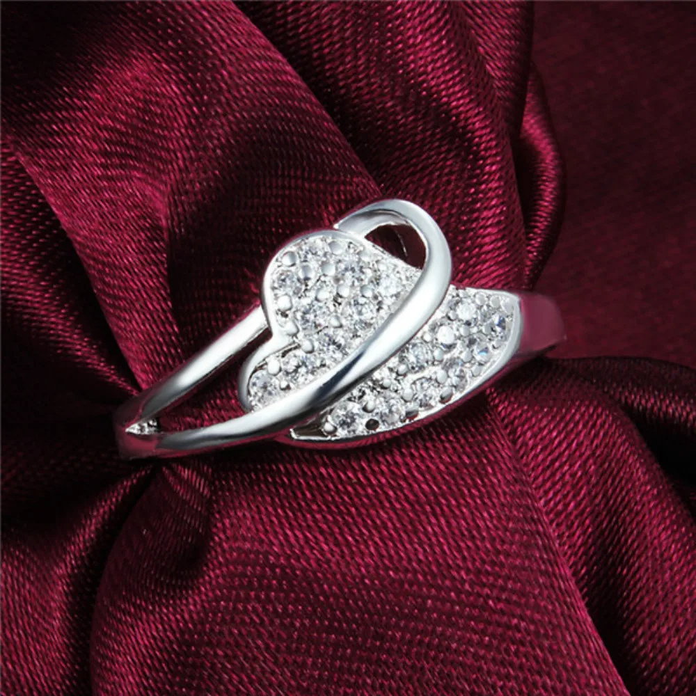 Кольцо на палец в форме сердца со стразами оптовая продажа новинка модные