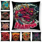 Чехол для диванной подушки с изображением американских граффити, комиксов, компьютерных игр, дьявола, охотника, крови, волшебного творения, монстра