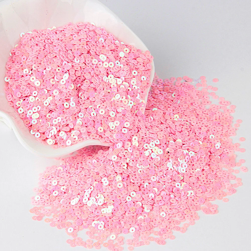 3mm ab pink Розовые блестки 3 мм-30 мм плоские круглые ПВХ свободные пайетки для рукоделия блестки Швейные украшения DIY аксессуары Lentejuelas Para Coser - Цвет: 3mm ab pink