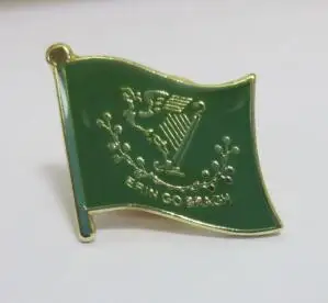 Металлическая брошь с национальным флагом, булавка с флагом, Ireland Erin Go Bragh