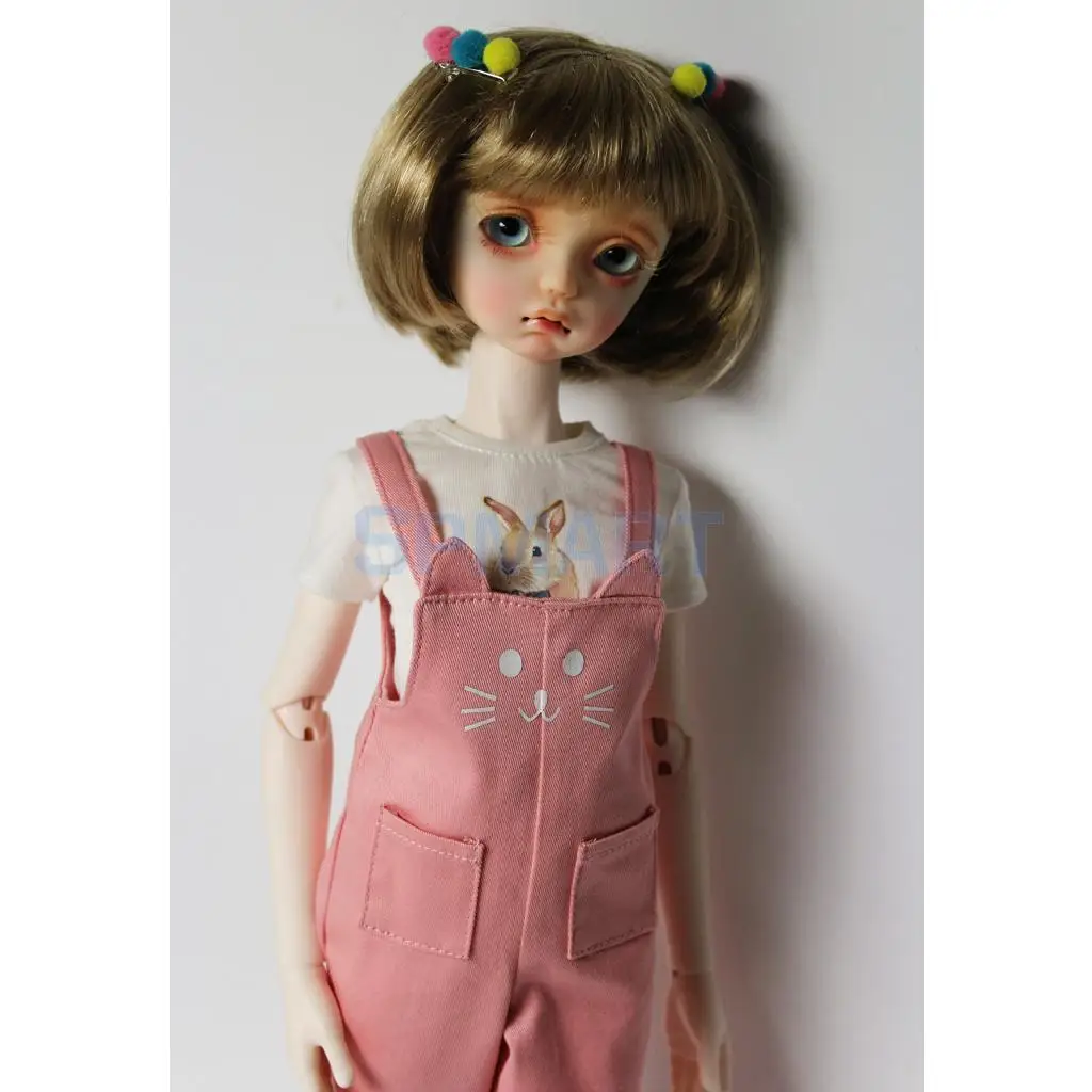 MagiDeal/хлопковая летняя футболка с короткими рукавами, платье для 1/3 1/4 BJD для SD для кукол Dollfie, одежда, аксессуар, подарок для девочек