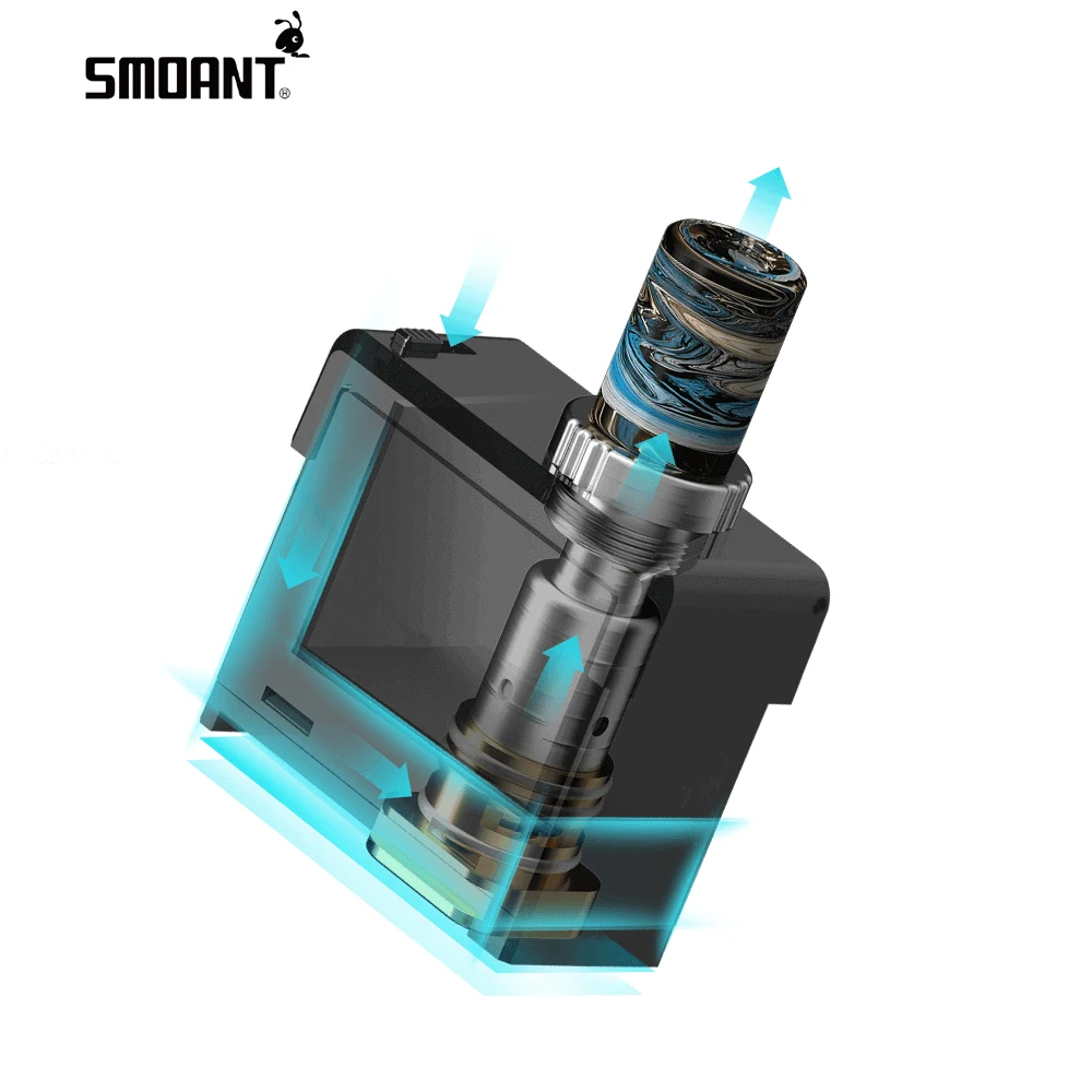 Оригинальный комплект Smoant Pasito Pod System Встроенный 1100 мАч MTL Ni 80 катушка/DTL Mesh VS Cuboid