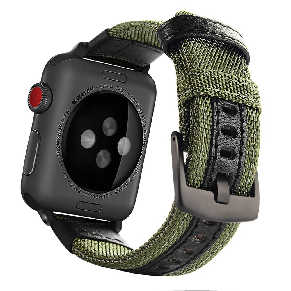 Тканый нейлоновый ремешок для мм Apple Watch 42mm 38 44 40 камуфляж джип часов браслет Series 4 3
