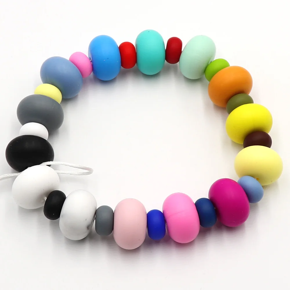 200 шт. силиконовые бусины счеты шарик Еда Класс сенсорных Детские Прорезыватели