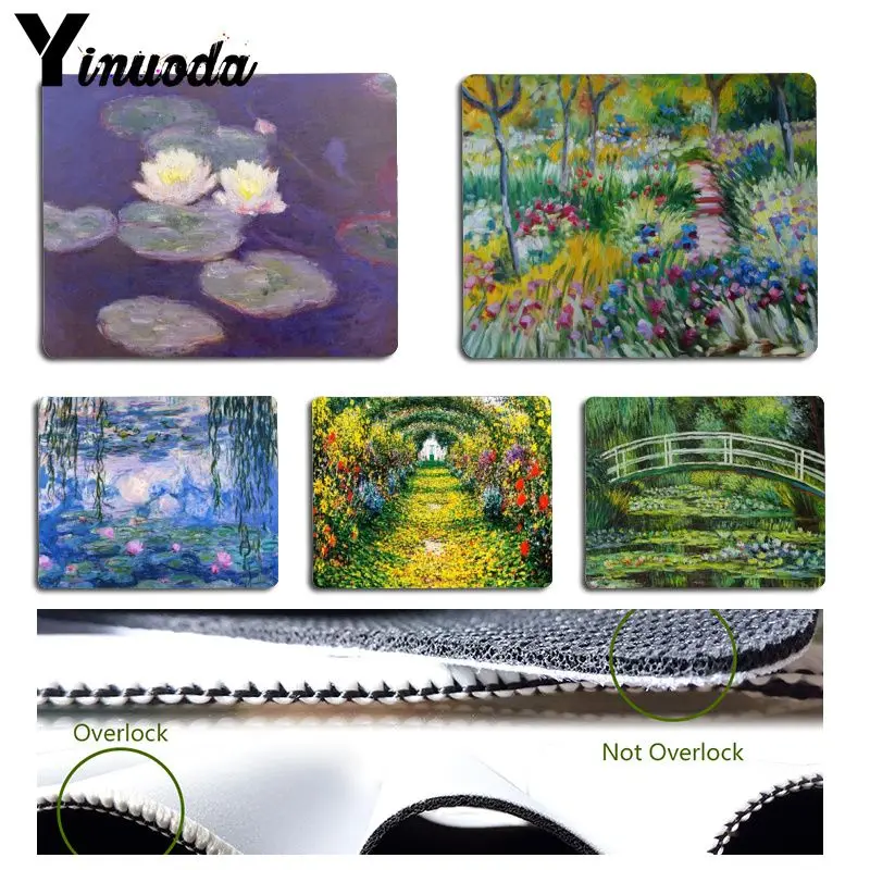 Коврик для мыши Yinuoda Monet Garden Lotus, компьютерный коврик, размер для 180x220x2 мм и 250x290x2 мм, маленький коврик для мыши