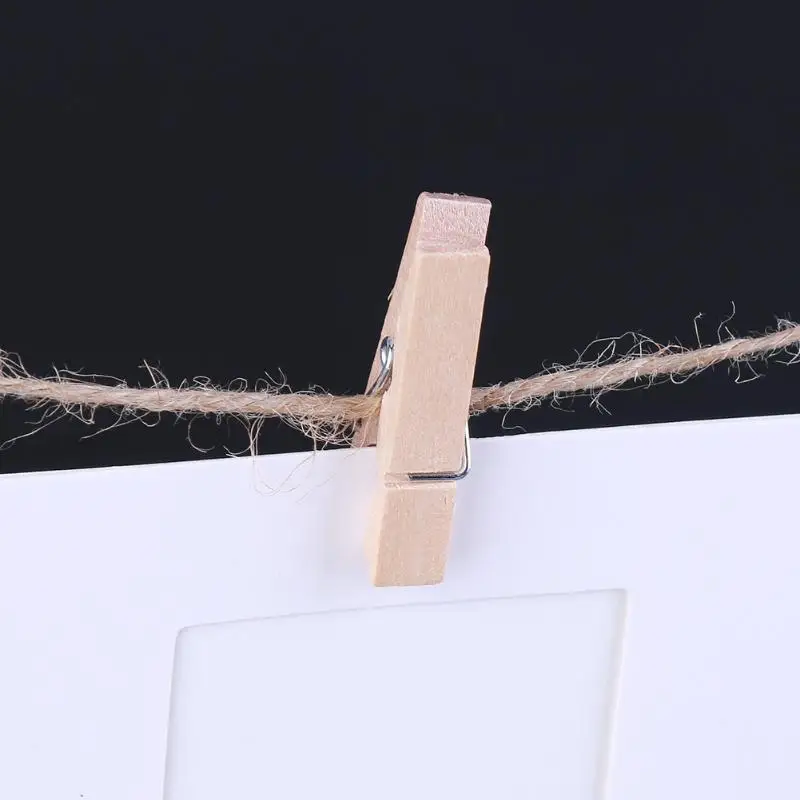 10 шт. комбинированная бумажная рамка с зажимами DIY крафт-бумага подвешивание картины рамки стены Фотоальбом 2 м веревка украшение дома ремесло