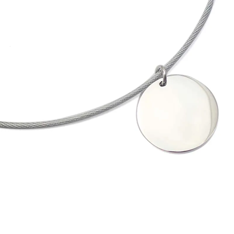 Новый Модные украшения серебро круглый кулон 2 мм Сталь цепи колье готический