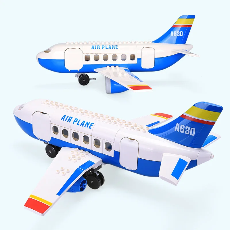 63Pcs DIY 57cm Large Airbus Aircraft Airplanem Model Plane Building Blocks Sets Kids Boys Gifts Bricks Toys | Игрушки и хобби