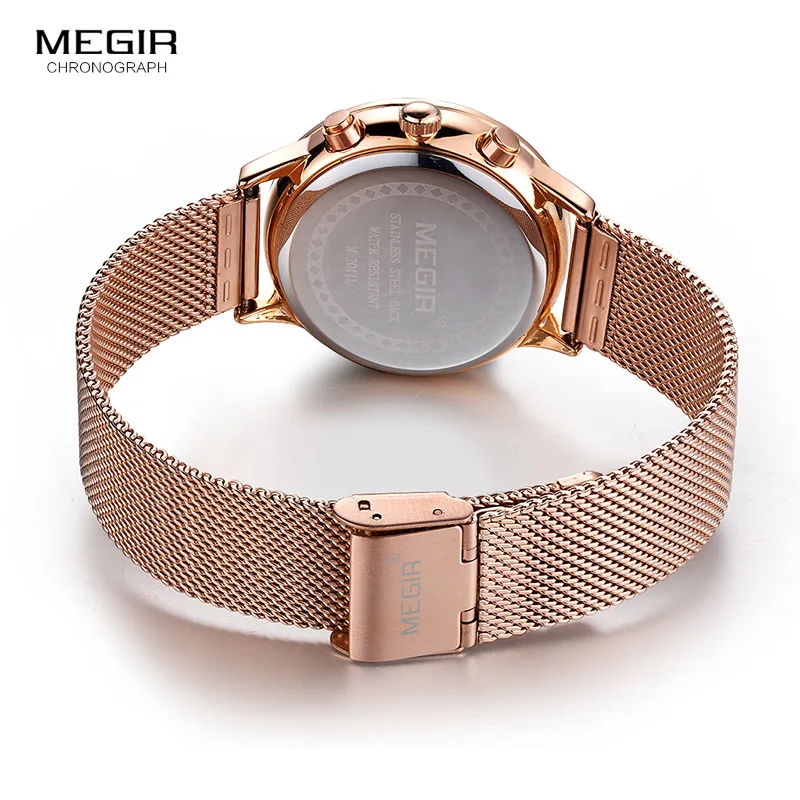 Часы наручные MEGIR женские кварцевые брендовые Роскошные спортивные для