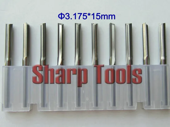 

3.175mm 2 Flutes Straight Cutting Router Bits Set Tungsten End Mill Solid Carbide CNC Wood Tools for Milling Machine CEL 8-52mm