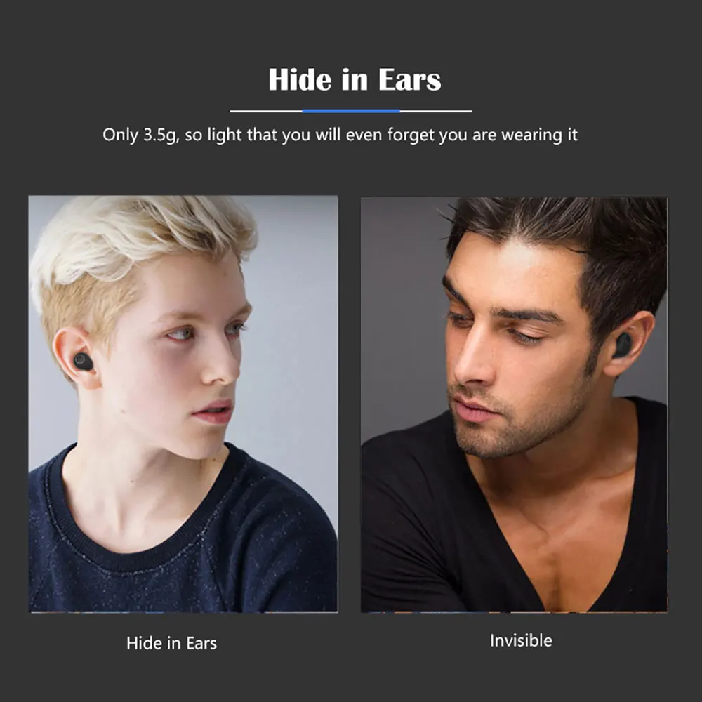 KISSCASE TWS беспроводные Bluetooth наушники гарнитура с зарядным боксом игровой Спорт для