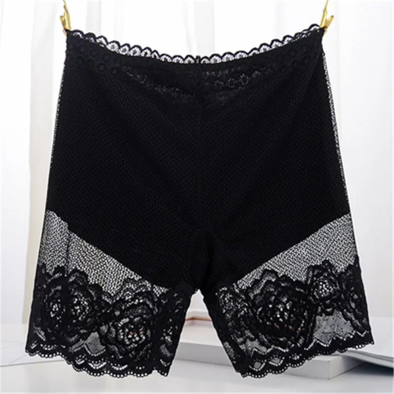 

Pure color sexy lace Bamboo fiber cotton soft Safety Short Pants Prevent Expose thin simple style breathtable Uniform code