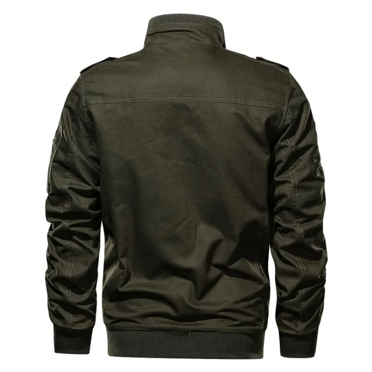 Большой Размеры 6XL Весна хлопковая куртка Для мужчин Slim Fit Курточка бомбер осень