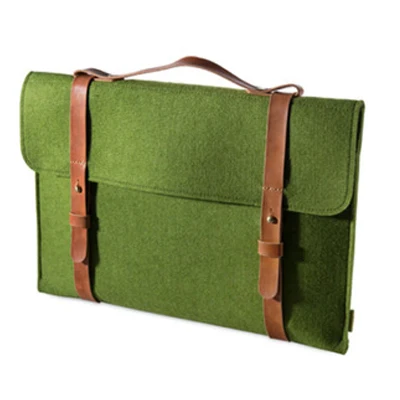 green Шерстяная фетровая тонкая сумочка, сумка для ноутбука 15,6 Для Macbook Xiaomi Samsung Lenovo 11 12 13 14 15 15,6, чехол для ноутбука, портативная крышка - Цвет: green