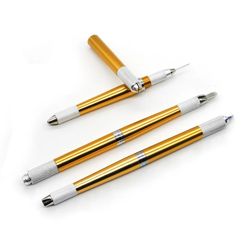 3 головки использовать микроблейдинг ручка тату машина для перманентного