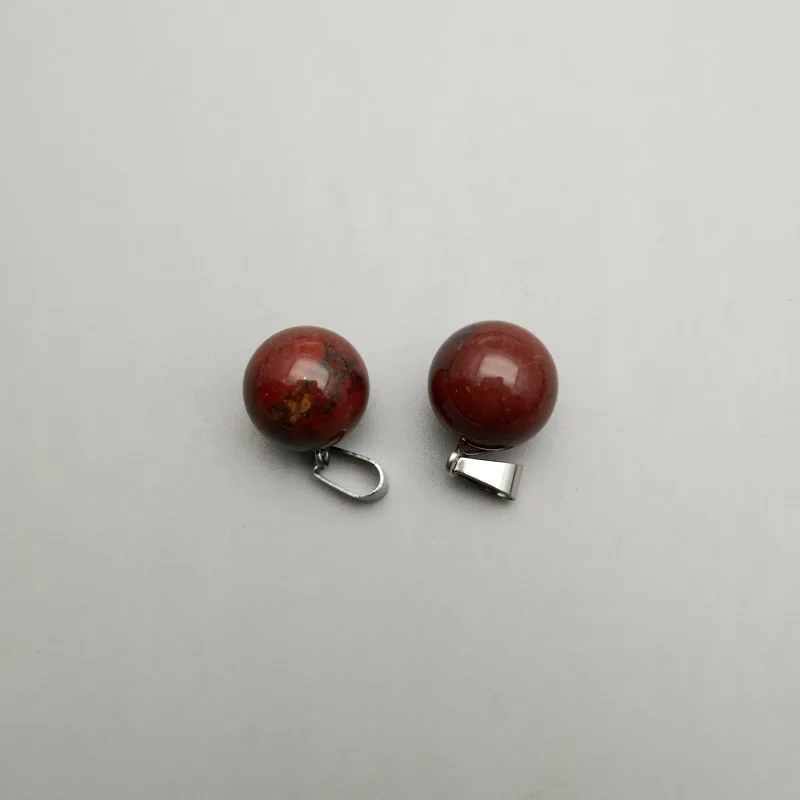 

fashion 14MM red natural stone Round ball Pendants & necklaces for making Jewelry charm Point parts 50pcs/lot wholesale