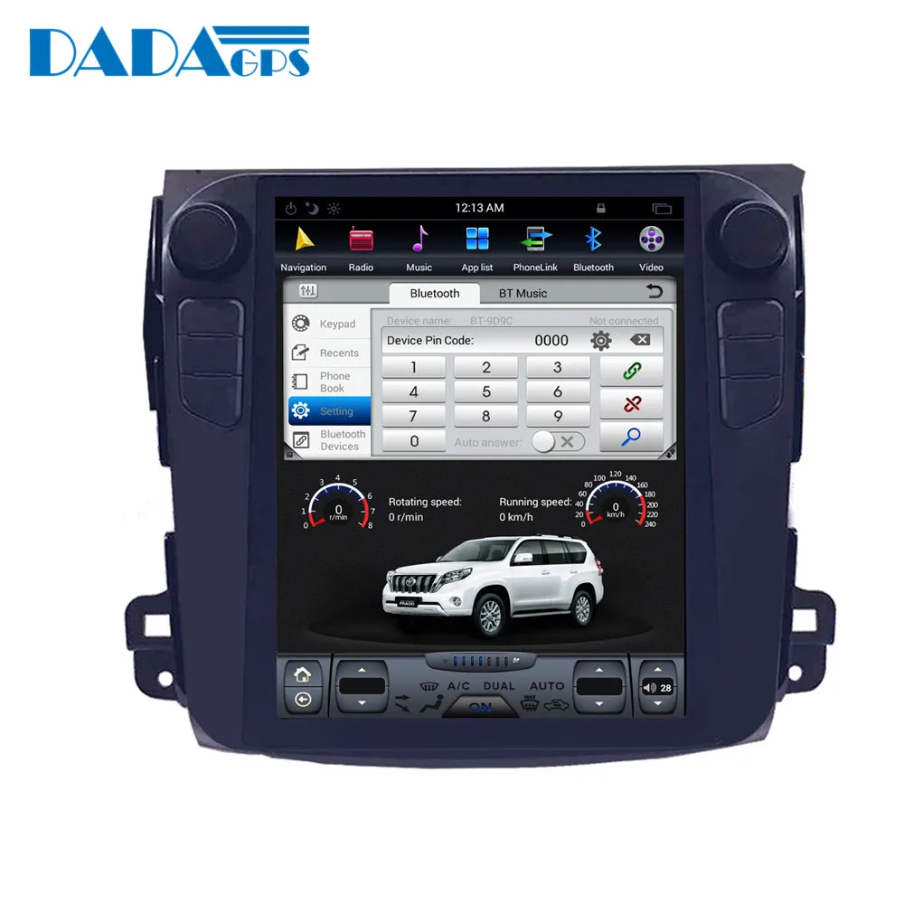 Автомобильный радиоплеер в стиле Tesla Android для Mitsubishi Outlander 2006 ~ 4007 Citroen C Crosser Peugeot GPS