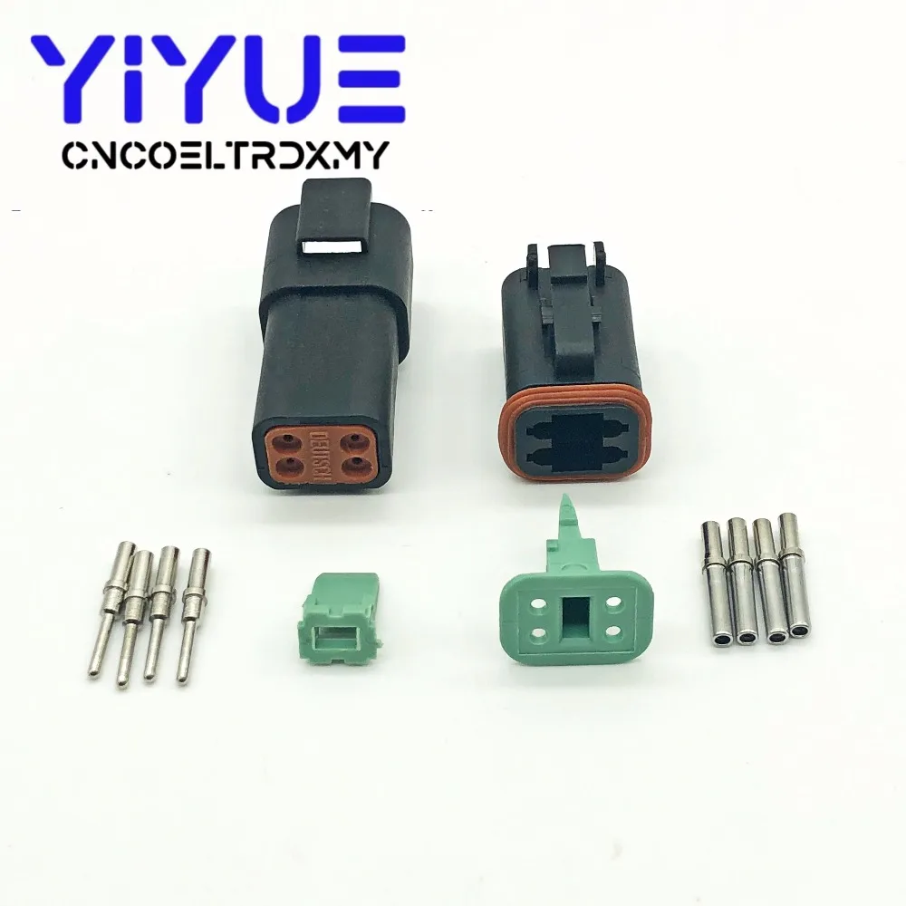 1 комплект Deutsch DT 2 3 4 6 8 12 Pin мужской женский Авто Водонепроницаемый Разъем Автомобильный герметичный штекер с Твердые штыри Размер 16-20 AWG