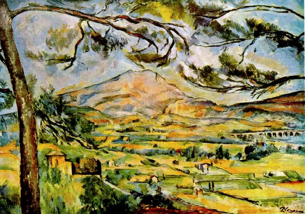 

100% hand made Oil Painting Reproduction on linen canvas,mont-sainte-victoire-1887 by paul Cezanne,free shipping