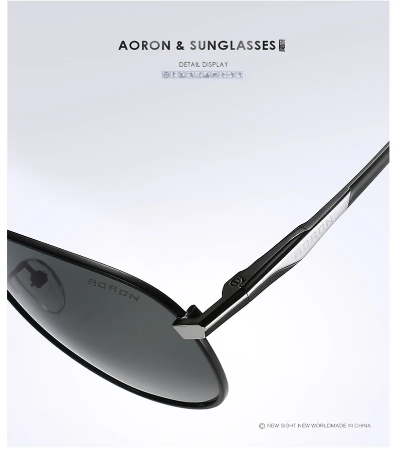 Мужские классические авиационные солнцезащитные очки HD поляризационные