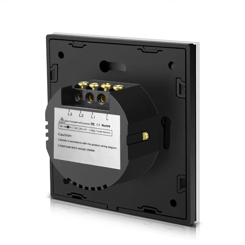 2019 Горячая продажа ЕС стандартный сенсорный выключатель 2 банды 1 способ Кристалл