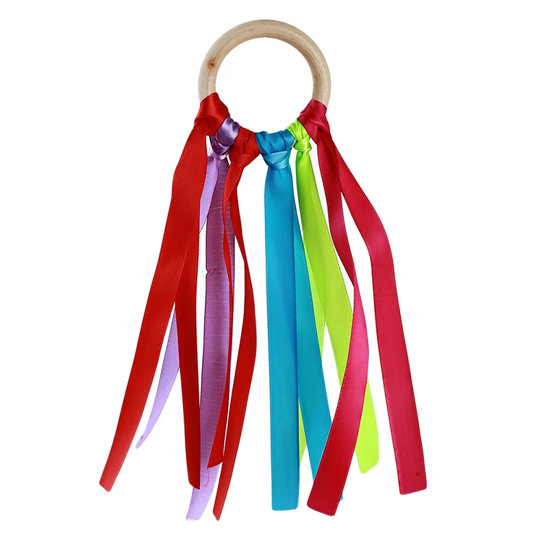 5 шт. радужная цветная лента деревянное кольцо|Спортивные игры| |