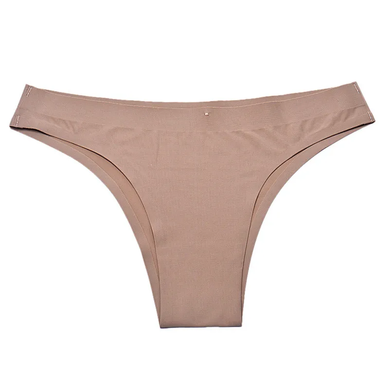 Горячая Распродажа женское невидимое нижнее белье стринги хлопок спандекс газ бесшовные Для женщин сплошной цвет нижнее белье Bragas#5/21 - Цвет: Flesh