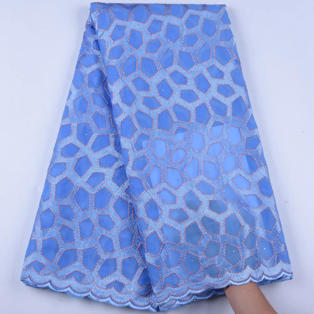 Небесно голубые нигерийские швейцарские шнурки высокого качества швейцарская