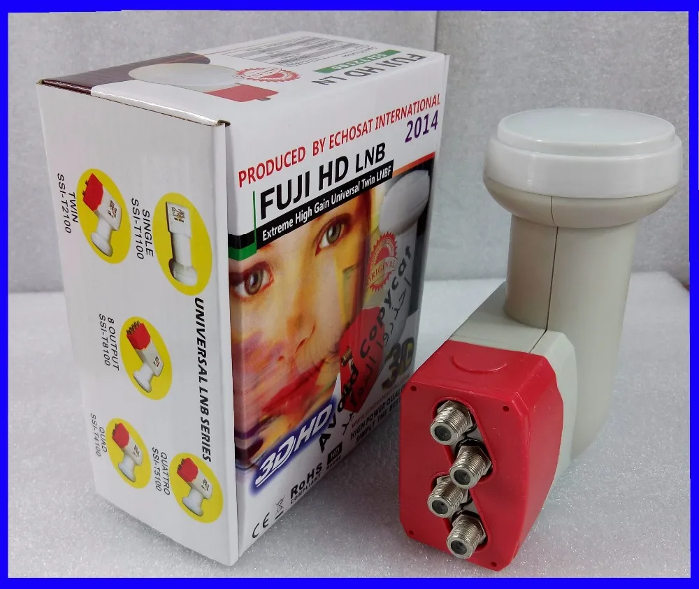 FUJI HD SSI-4100 цифровой HD универсальный KU Band QUAD LNB с высоким коэффициентом усиления низкий уровень шума спутниковая антенна LNB