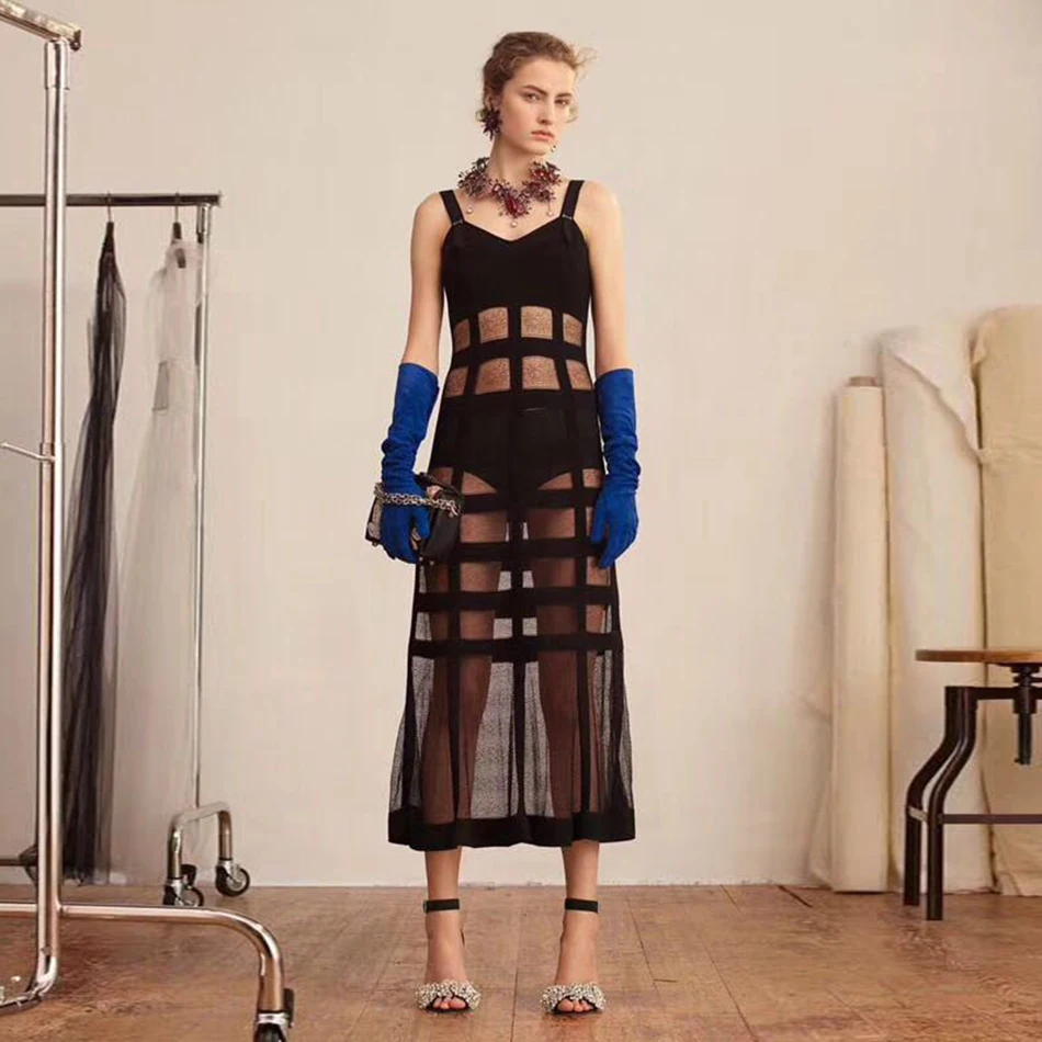 Новинка 2017 года летнее женское платье без рукавов Круглая горловина Бандажное