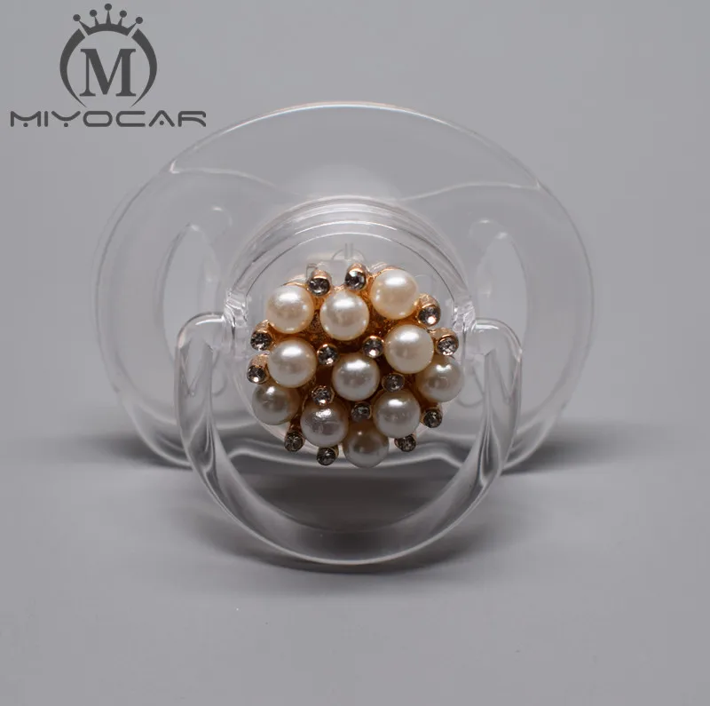 Красивая жемчужная пустышка MIYOCAR с цепочкой зажимы для пустышки зажим зубов