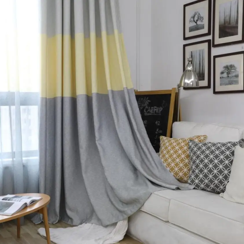 Шторы с прострочкой для гостиной синие кухонные тюлевые окон спальни роскошные